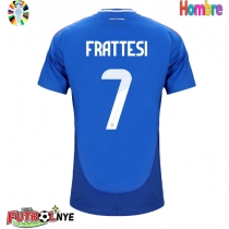 Camiseta Italia Davide Frattesi #7 Primera Equipación Eurocopa 2024 manga corta